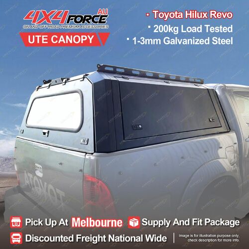 4X4FORCE Ute Steel Tub Canopy 200KG Load for Toyota Hilux Revo Dual Cab MEL