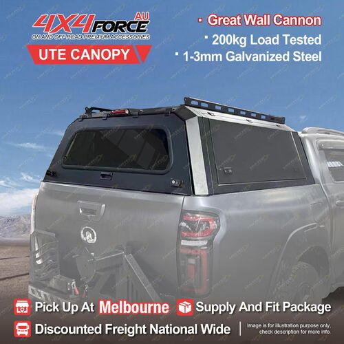 4X4FORCE Ute Steel Tub Canopy 200KG Load for Great Wall Cannon Dual Cab MEL