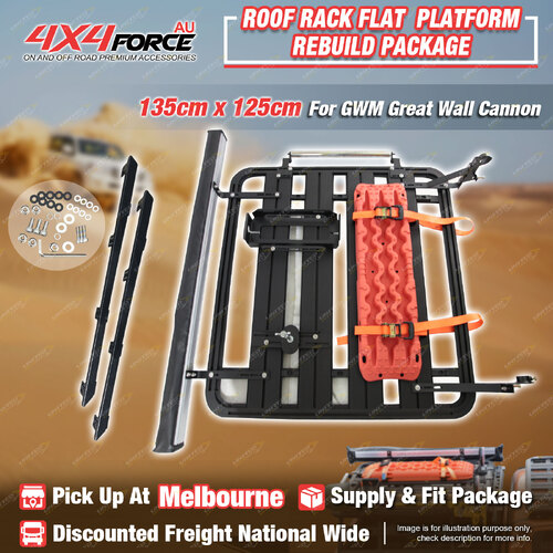 135x125 Roof Rack Flat Platform Kit Awning Track Board for Great Wall Cannon MEL