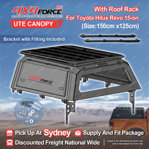 Ute Tub Canopy & 150*125cm Roof Rack Flat Platform for Toyota Hilux Revo SYD