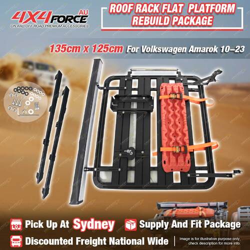 135x125 Roof Rack Flat Platform Kit Awning Track Board for Volkswagen Amarok SYD