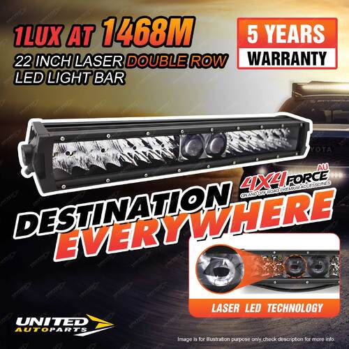 22 Inch Double Row Laser Osram LED Light Bar Driving 4WD Offroad Work Lamp