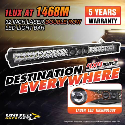 32 Inch Double Row Laser Osram LED Light Bar Driving 4WD Offroad Work Lamp