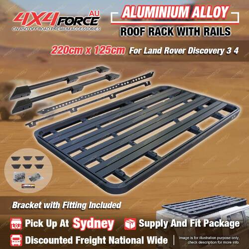 220x125cm Roof Rack Platform & Rails & Bracket for Land Rover Discovery 3 4 SYD