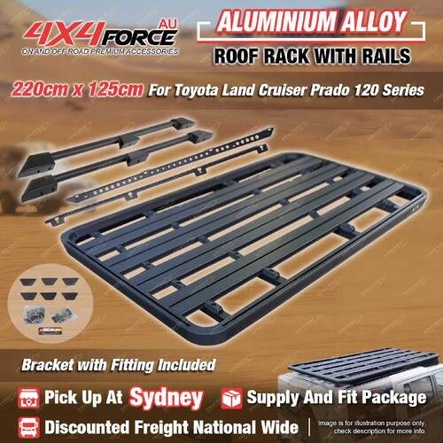 220x125cm Roof Rack Platform & Rail Bracket for Toyota Landcruiser Prado 120 SYD