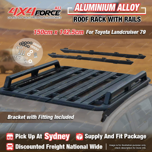 150x142.5cm Roof Rack Platform & Rail & Bracket for Toyota Landcruiser 79 SYD