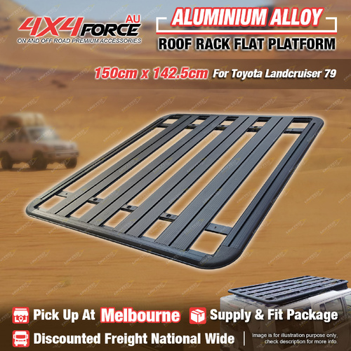 150 x 142.5cm Al-Alloy Roof Rack Flat Platform for Toyota Landcruiser 79 MEL