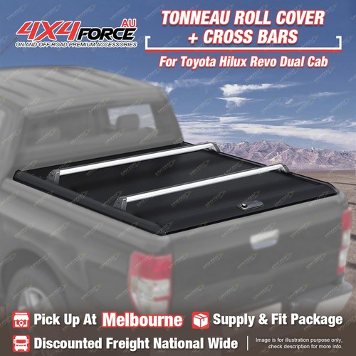 Retractable Tonneau Roller Shutters + Cross Bars for Toyota Hilux Revo MEL