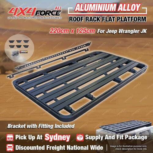 220 x 125cm Roof Rack Flat Platform with Bracket for Jeep Wrangler JK SYD