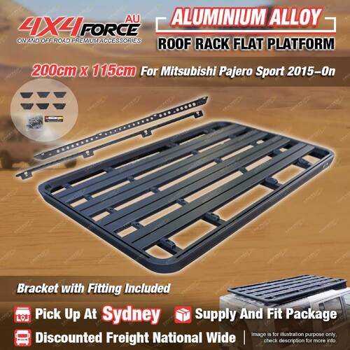 200x115cm Roof Rack Flat Platform & Bracket for Mitsubishi Pajero Sport 15+ SYD