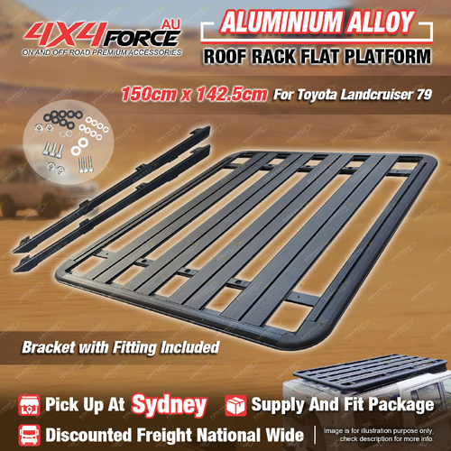 150x142.5cm Al-Alloy Roof Rack Platform & Bracket for Toyota Landcruiser 79 SYD