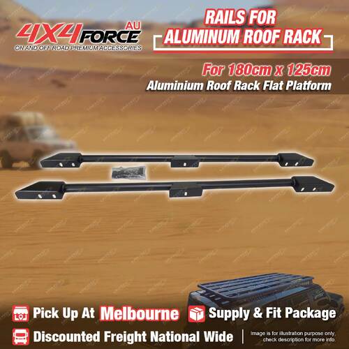 Pair 4X4FORCE Rails for 180 x 125cm Aluminium Alloy Roof Rack Flat Platform MEL