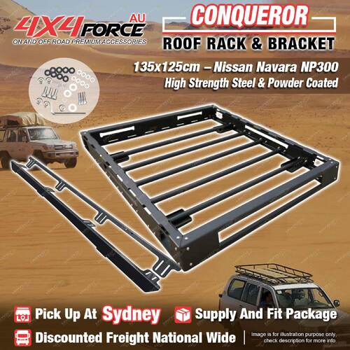 Conqueror Steel Roof Rack 135x125cm for Nissan Navara NP300 D23 SYD Stock