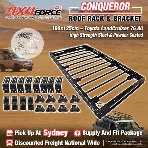 Conqueror Steel Roof Rack 180x125cm for Toyota LandCruiser 76 80 SYD Stock