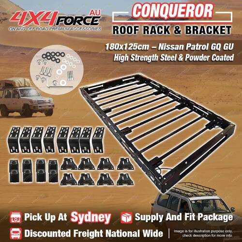 Conqueror Steel Roof Rack 180x125cm for Nissan Patrol GQ GU Y60 Y61 SYD Stock