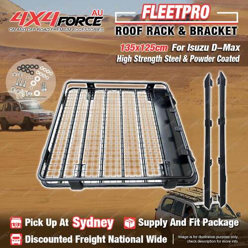 Fleetpro Steel Cage Roof Rack 135x125cm Bracket for Isuzu D-Max SYD Stock