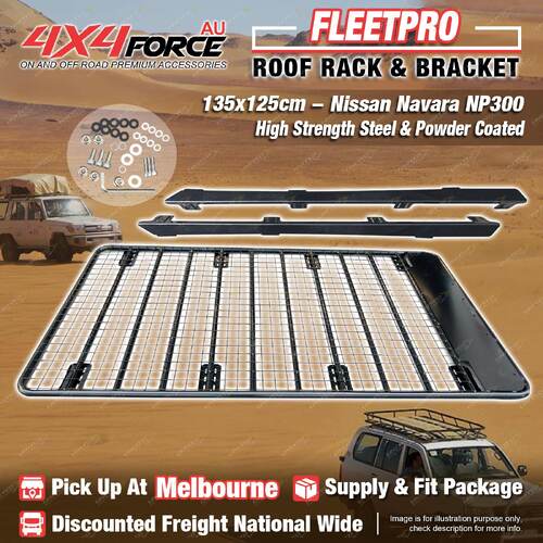 Fleetpro Steel Flat Roof Rack 135x125cm for Nissan Navara NP300 Dual Cab MEL