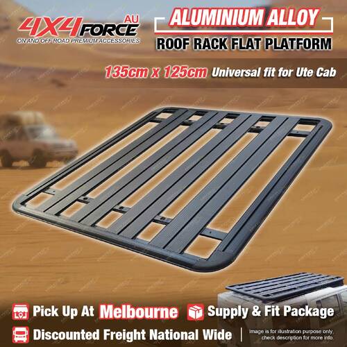 135x125cm Aluminium Alloy Roof Rack Flat Platform for Universal Dual Cab MEL