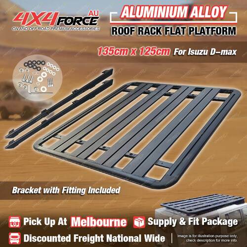 135x125cm Aluminium Alloy HD Roof Rack Flat Platform for Isuzu D-max Dual MEL