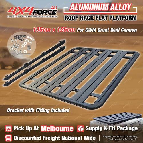 135x125cm Al-Alloy HD Roof Rack Flat Platform for GWM Great Wall Cannon MEL