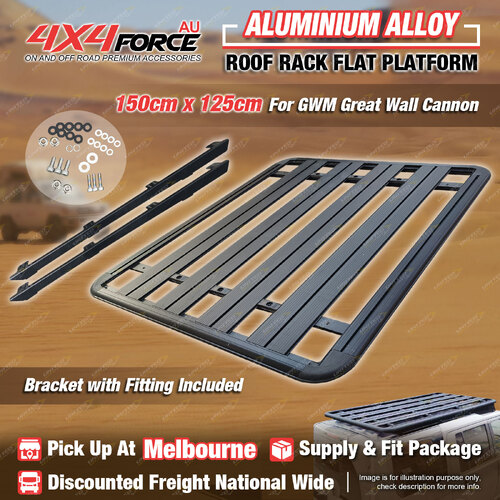 150x125cm Al-Alloy HD Roof Rack Flat Platform for GWM Great Wall Cannon MEL