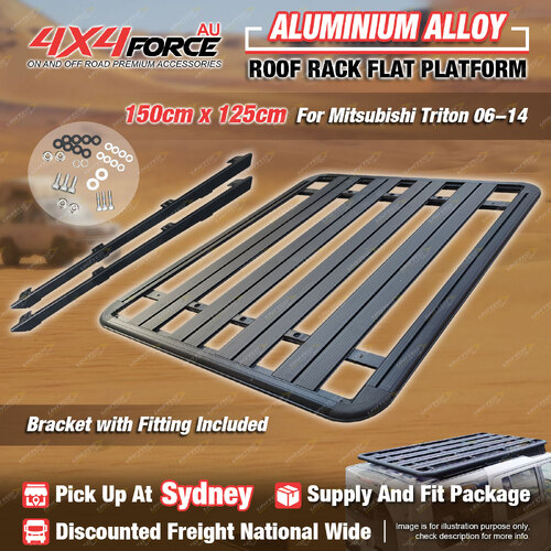 150x125 Al-Alloy HD Roof Rack Flat Platform for Mitsubishi Triton ML MN Dual SYD