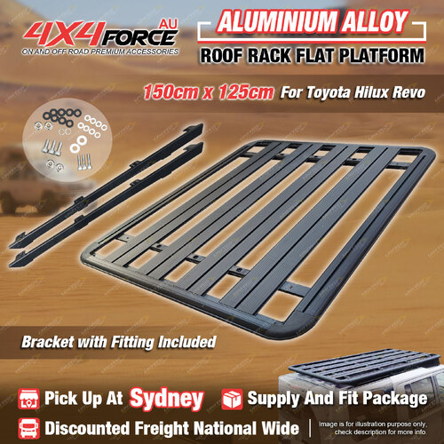 150x125cm Al-Alloy HD Roof Rack Flat Platform for Toyota Hilux Revo Dual Cab SYD