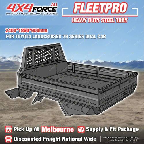 Heavy Duty Steel Tray 2400x1850x900mm for Toyota LandCruiser Single Cab MEL