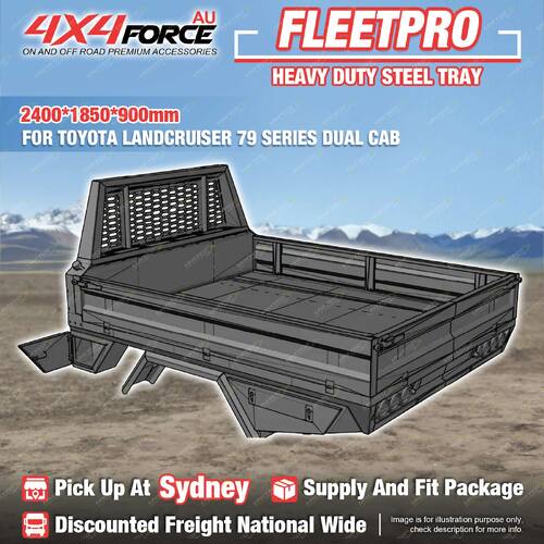 Heavy Duty Steel Tray 2400x1850x900mm for Toyota LandCruiser Single Cab SYD