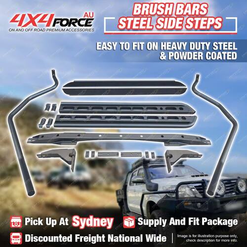 Side Steps Brush Rail Bars Rock Sliders for Nissan Patrol GU Y61 Wagon SYD Stock