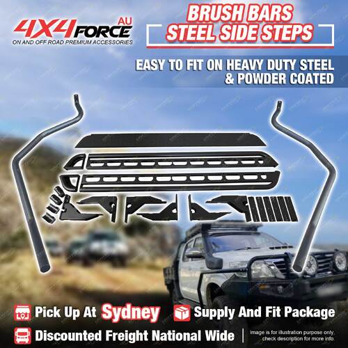 Side Steps Brush Rail Bars Rock Sliders for Triton ML MN Dual Cab SYD Stock