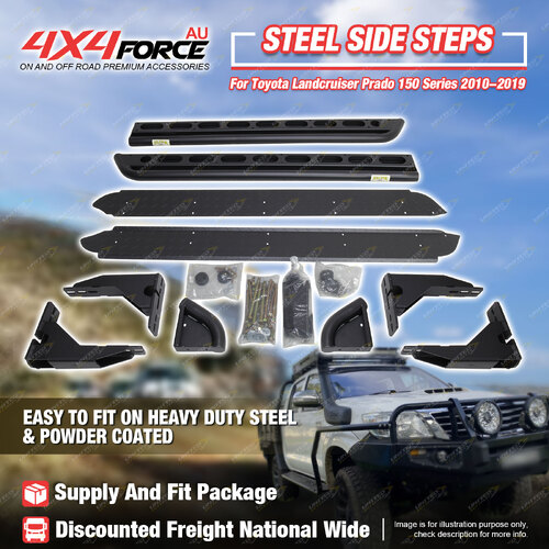 Steel Side Steps & Rock Sliders for Toyota Landcruiser Prado 150 Series 10-19