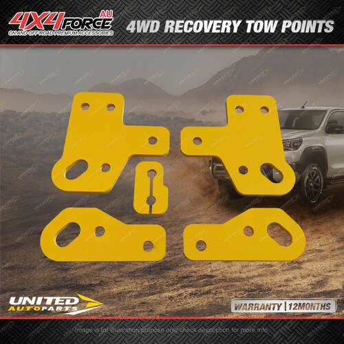 4X4FORCE Heavy Duty Recovery Tow Point Kit for Toyota Hilux Revo 16-21