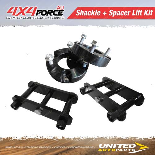 2" 50mm Lift Kit Strut Spacers & Extended Shackles for Isuzu D-max Gen2 12-20