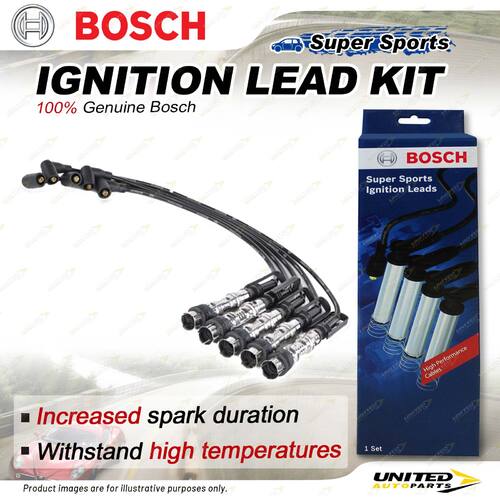 Bosch Ignition Leads for Volkswagen Bora TYPE 4 1J 2.3 V5 10V Sedan 1999-2001