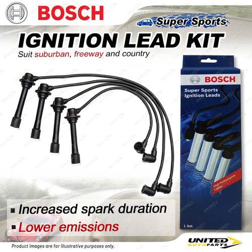 Bosch Ignition Leads for Ford Laser KJ KL 1.6 1.8 I4 16V 1994-1999