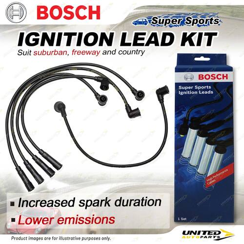 Bosch Ignition Leads for Ford Laser KE KF KH KH2 1.6 1.8 I4 16V 1987-1994