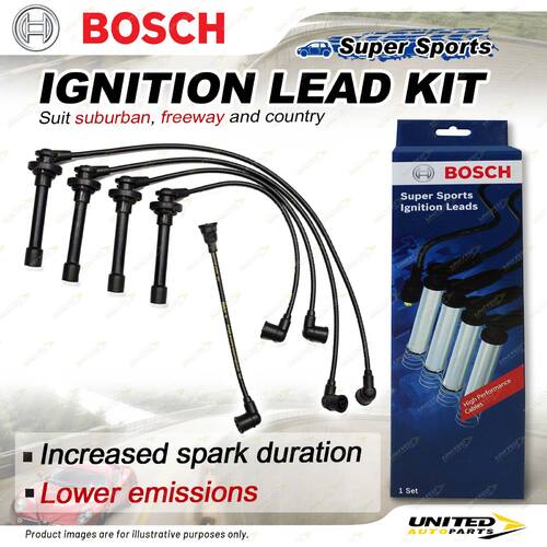 Bosch Ignition Leads for Mazda Familia Y10 WFNY10 WFY10 1.5 I4 16V 1995-1996