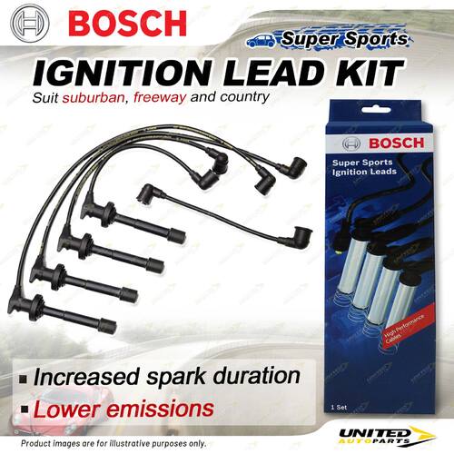 Bosch Ignition Leads for Nissan Avenir W10 Bluebird U13 NX B13 Presea R10