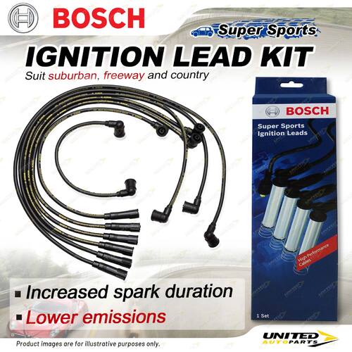 Bosch Ignition Leads for Ford Falcon Fairmont XD XE 3.3 4.1 I6 12V 1980-1984