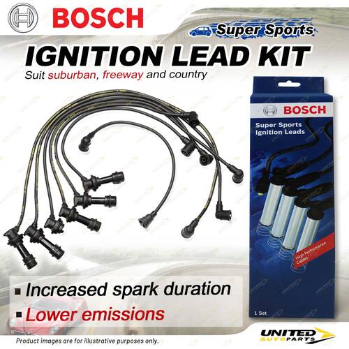 Bosch Ignition Leads for Toyota Cressida MX83 Supra MA70 3.0 I6 24V 1986-1993