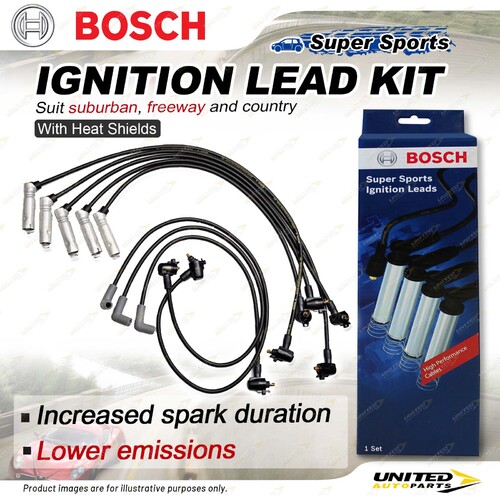 Bosch Ignition Leads for Ford TE50 TL50 TS50 AU1 AU2 AU3 Heat Shields 5 Leads