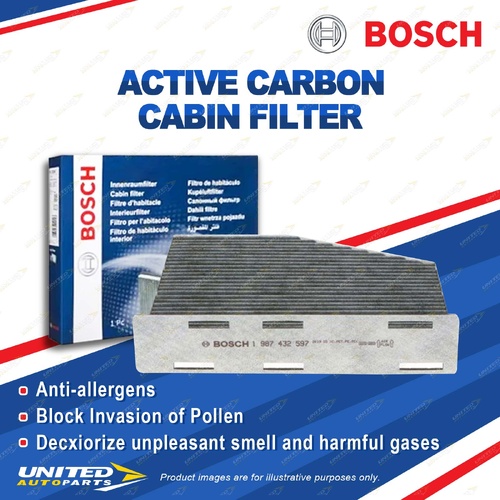 Bosch Active Carbon Cabin Air Filter for Audi A3 8L 8P Q3 8U RS S3 TT TTS 8J