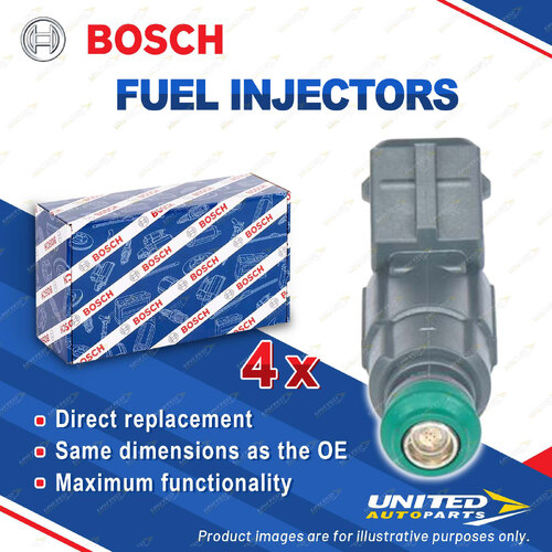 4 x Bosch Fuel Injectors for Citroen Xsara N1 N7 C4 LC C5 DC DE 2.0L 2000-2007