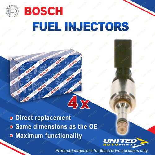 4 x Bosch Fuel Injectors for Hyundai ix35 LM i40 VF Petrol 2.0L G4NC 1999cc