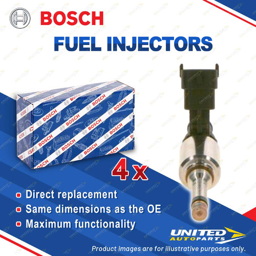 4 x Bosch Fuel Injectors for Hyundai Tucson TL TLE 1.6L 130kW G4FJ 2015-2020