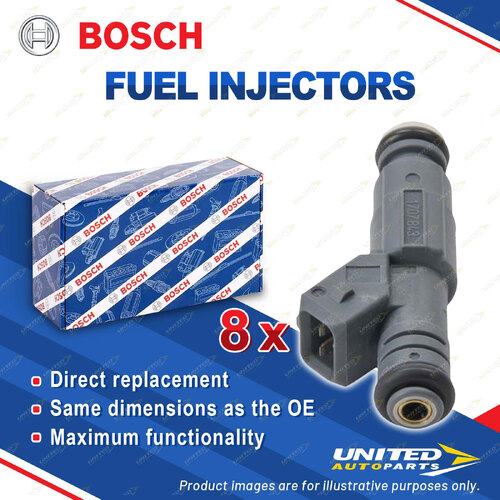 8 x Bosch Fuel Injectors for Land Rover Range Rover L322 4.4L 210kW M62B44 02-05