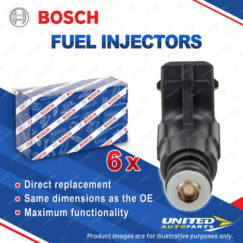 6 x Bosch Fuel Injectors for Mercedes Benz C240 C280 W202 S202 CLK320 A208 C208