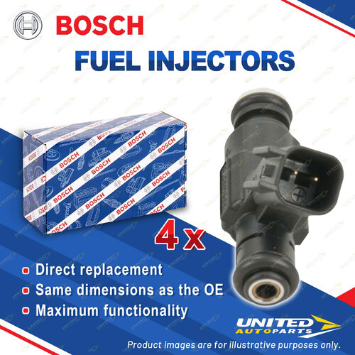 4 x Bosch Fuel Injectors for Mini R50 R53 R52 Petrol 1.6L 85kW W10B16A 2001-2008