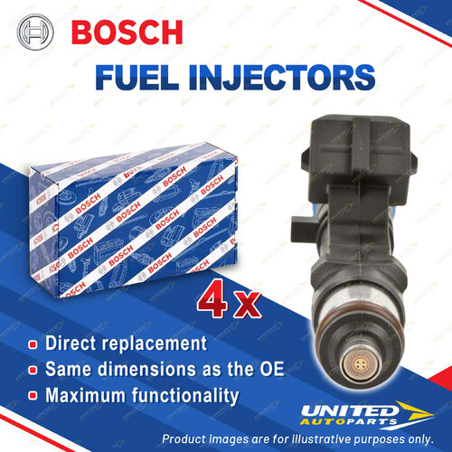 4 x Bosch Fuel Injectors for Opel Astra P10 1.4L 103kW B14NET A14NET 2012-2013